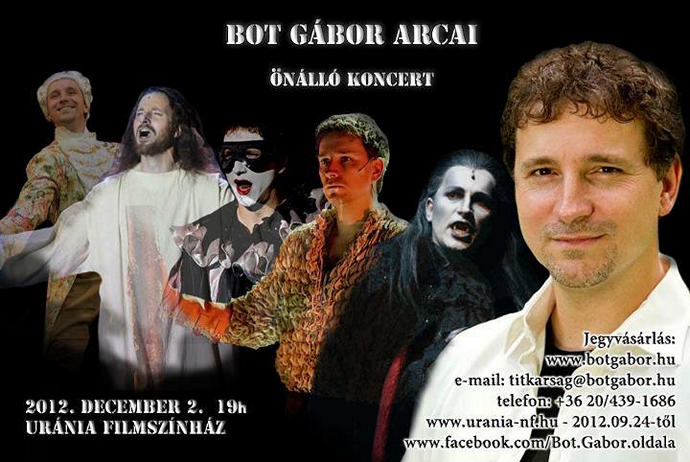 Bot Gábor Arcai - Önálló Koncert az Uránia Filmszínházban!