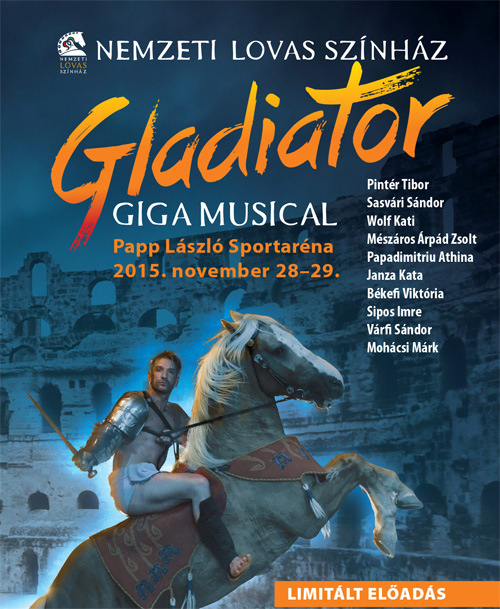 Jön a Gladiátor musical! Jegyvásárlás, jegyárak és szereposztás itt!