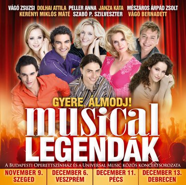 2011-re tolódik a szegedi és pécsi Musical Legendák koncert!