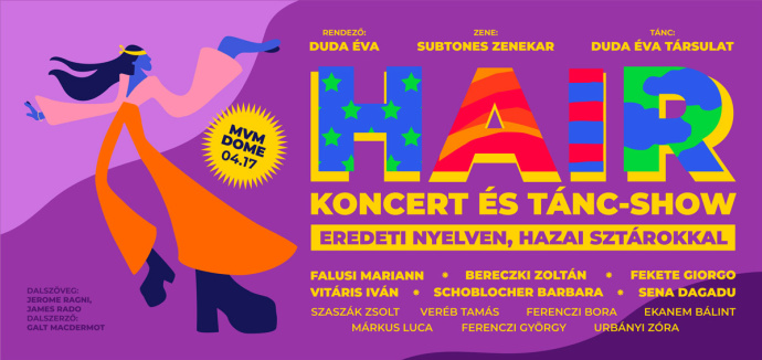 Hair musical koncert-show 2025-ben eredeti nyelven sztárokkal!