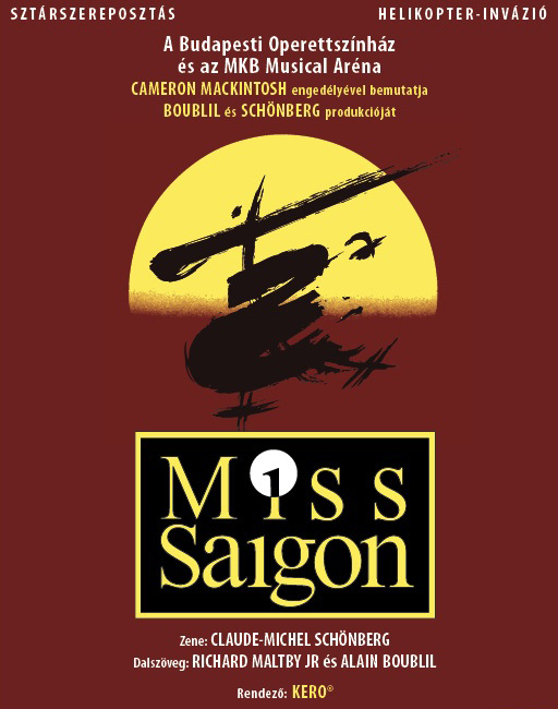 Miss Saigon musical szereplőválogatás lesz!